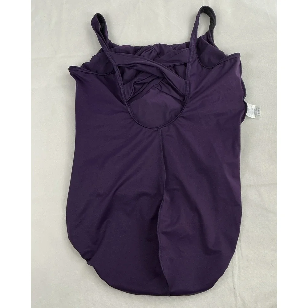 Lands' End Slender Carmela Tummy Control One-Piece Swimsuit Size 18D Purple